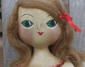 Art Doll Primitive Christmas Folk Art  CANDY