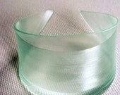 Transparent Vinyl Record Cuff Bracelet
