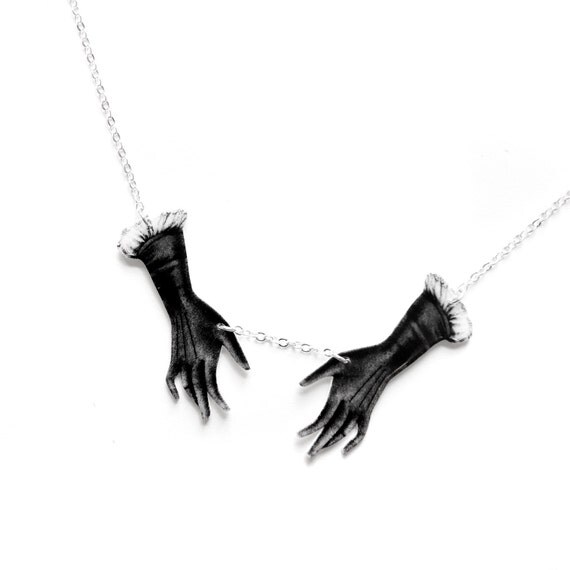 Choker Necklace - Halloween Jewelry - Illustration Jewelry with 17" Chain