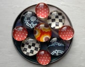 la cuisine -- SuperPowerful Mod Little Checked and dotted Magnet Marblets