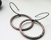 Comes Full Circle copper and sterling silver earrings - made to order