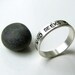 She Who Seeks Peace Within stamped sterling silver ring - made to order