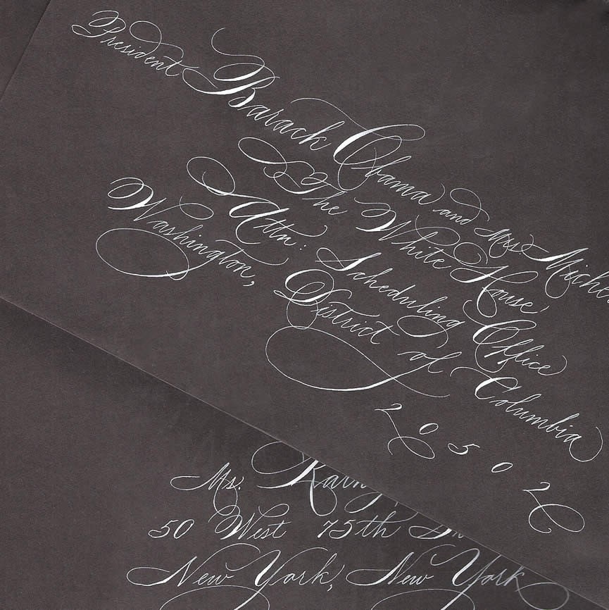 Spencerian Calligraphy for Invitation Addressing