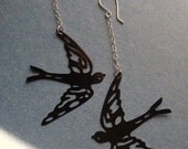 Take Flight - Artisan Statement Birds Flying Sterling Silver Earrings - Paw & Claw Designs