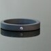 Tiny Diamond Oxidized Sterling Silver Ring - Eco Friendly - Flush Set Diamond - Black Wedding Band