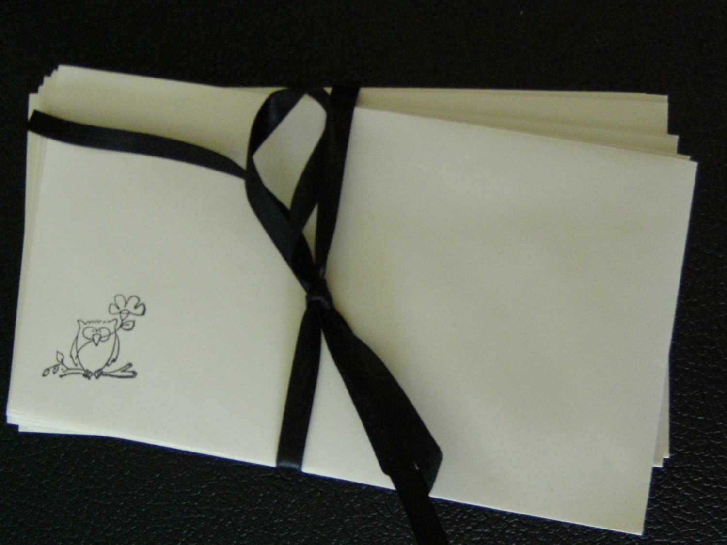 Envelopes with Owl Hand Stamped Set of 10  - Fits 3 x 5