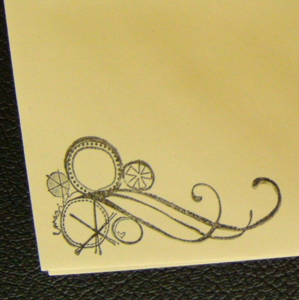 Envelopes with Steampunk Scroll Hand Stamped Set of 10  - Fits 3 x 5