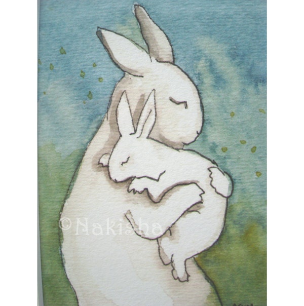 Bunny Hug - Small Archival Fine Art Print