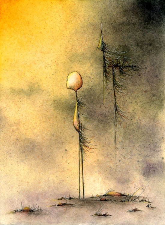 An Understanding Of Illusion-8.5 x 11 fine art giclee print reproduction of an original watercolor and ink illustration