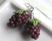 Purple Grape Earrings