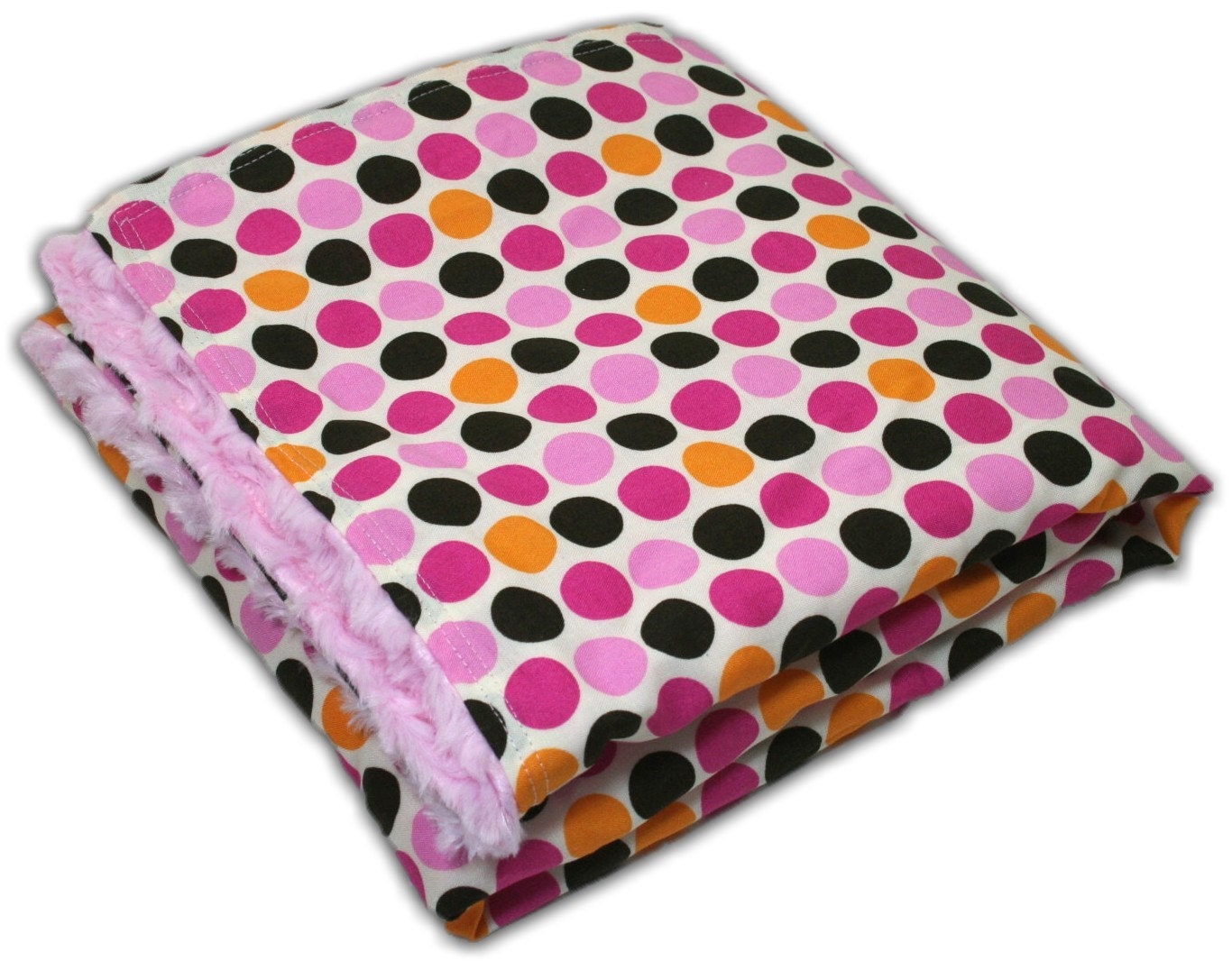 Girl Baby Blanket - Pink and Brown Blanket - Minky Baby Blanket - Personalized Baby Blanket