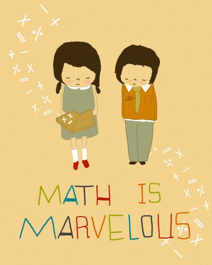 illustration print, drawing, quote art, inspirational poster, school,  kids art, nursery art print, teacher, math - LITTLE MATHEMATICIANS