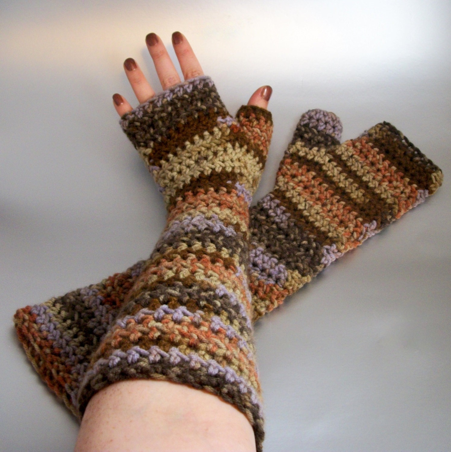 Late Autumn - Crochet Fingerless Gloves