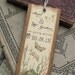 Vintage Garden Wedding Save the Date Bookmark Botanical Butterflies