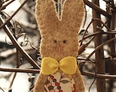 rabbit felt ornament spring holiday decoration bow tie bunny