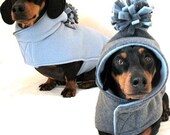 Eco Dog Coat - Recycled Gray Sky Blue Fleece - Small