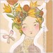 watercolor of a woman in floral crown - 8 x 8 inch archival print - beautiful on the inside by cori dantini