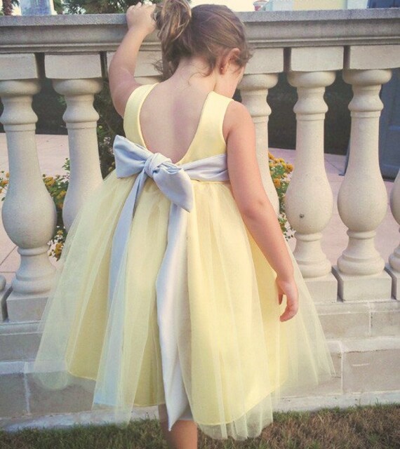 Yellow Flower Girl Dress