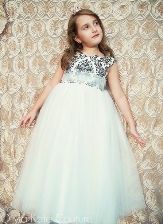 Ivory Flower Girl Dress . Ivory Tutu Dress
