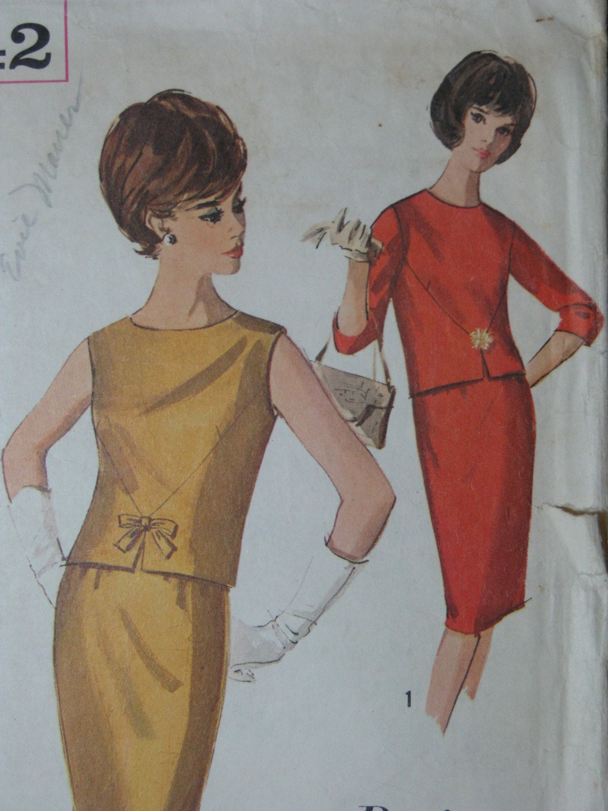 Simplicity 5742, 1960s two piece dress