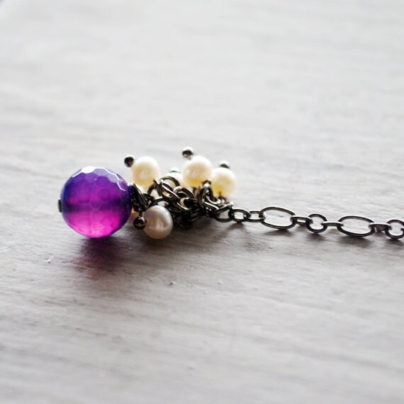 grape pearl necklace