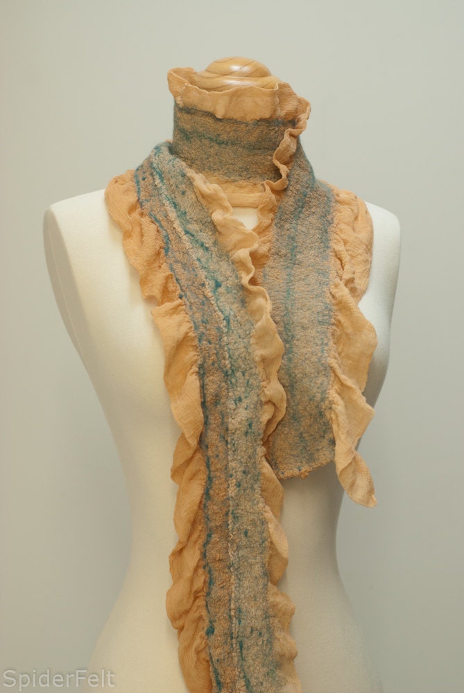Apolena Nunofelt Ruffled Scarf