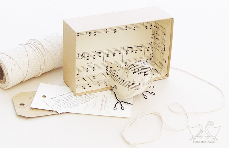 Bird Sculpture Music Paper Bird Anniversary Cake Topper Nursery Home Decor