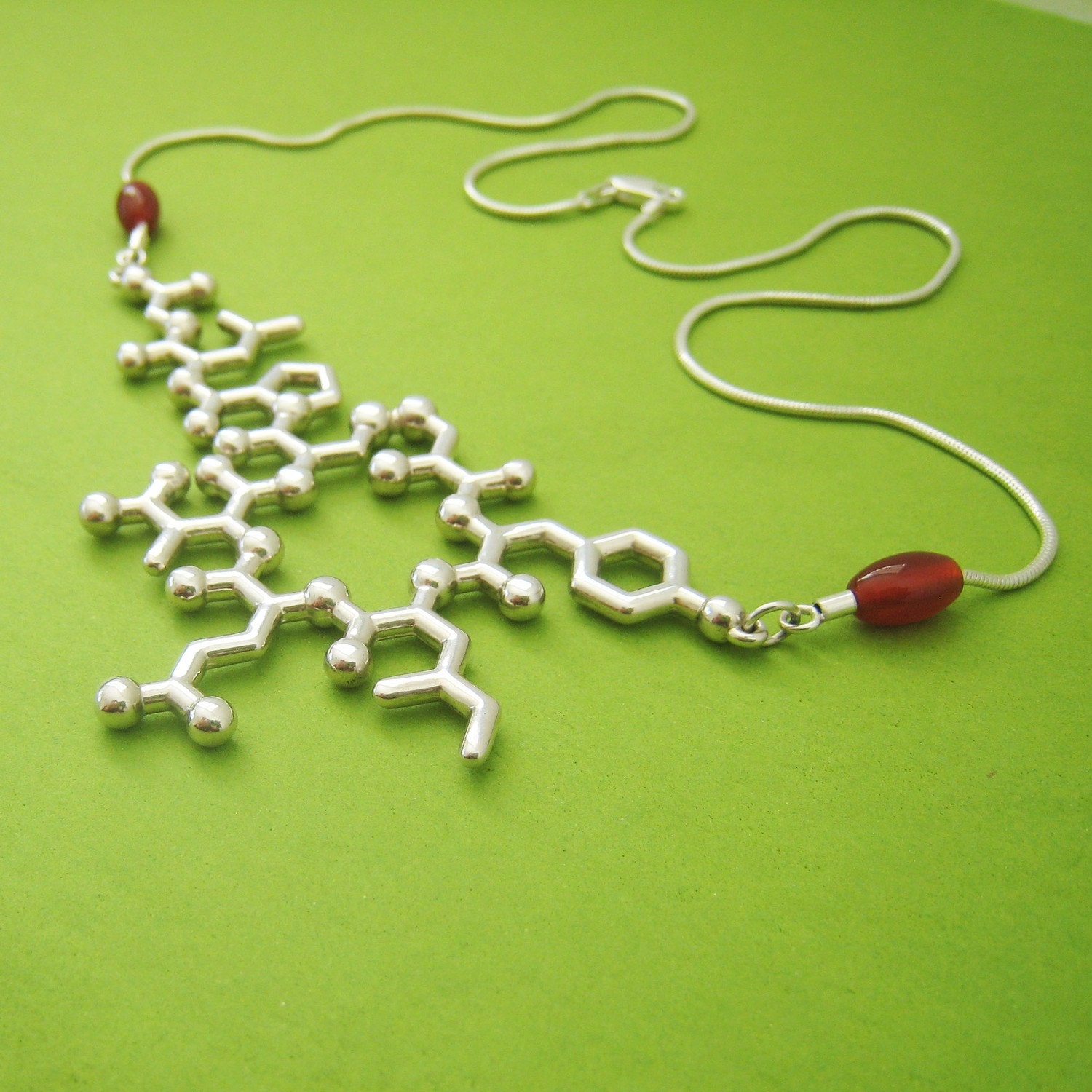 oxytocin molecule necklace - bonding, empathy, and trust