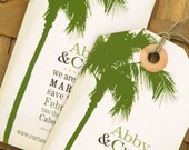 Destination Luggage Tag Magnets - Palm Tree Save the Dates - Design Fee