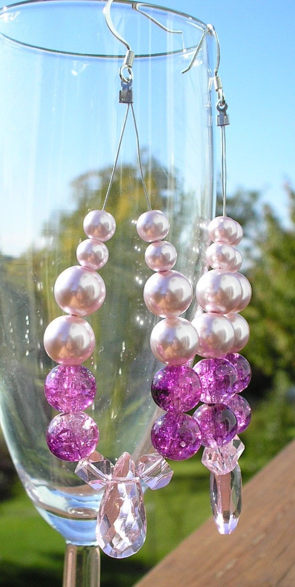 Hoop Earrings Purple and Pink Dream Girls