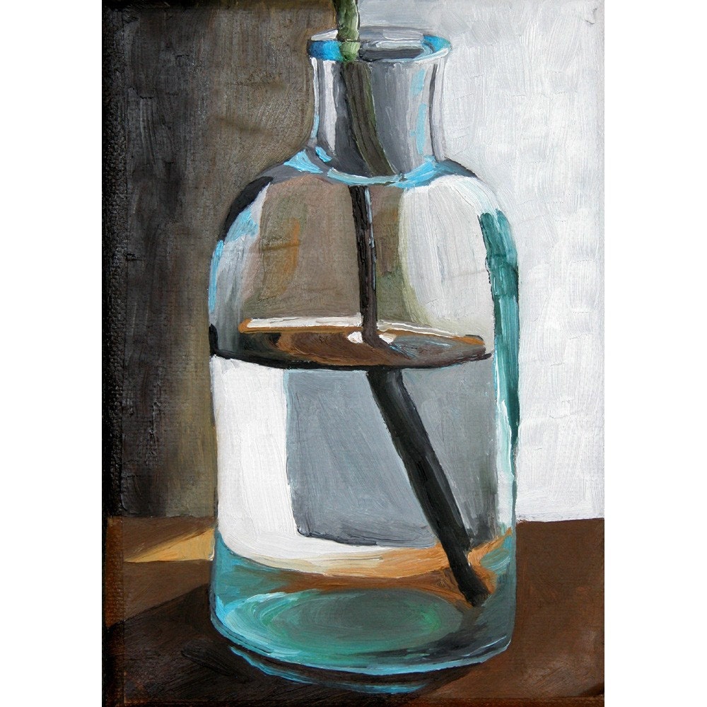 print - small stem - 8.5 x 11 print of original oil painting