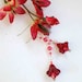 Flower Fairy Siam Tulip Swarovski Crystal Earrings