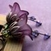 Romantic Deep Purple Flower Earrings - Rich, Dark Purple Flowers, Antiqued Copper, Gift for Gardener, Garden Wedding, Vintage Style Jewelry