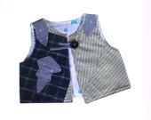Isis Waistcoat size 2 years, Stripes and checks