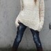 White sweater / ivory sweater / Ivory cream sweater asymmetrical Version2 oversized grunge sweater Ltd Edition