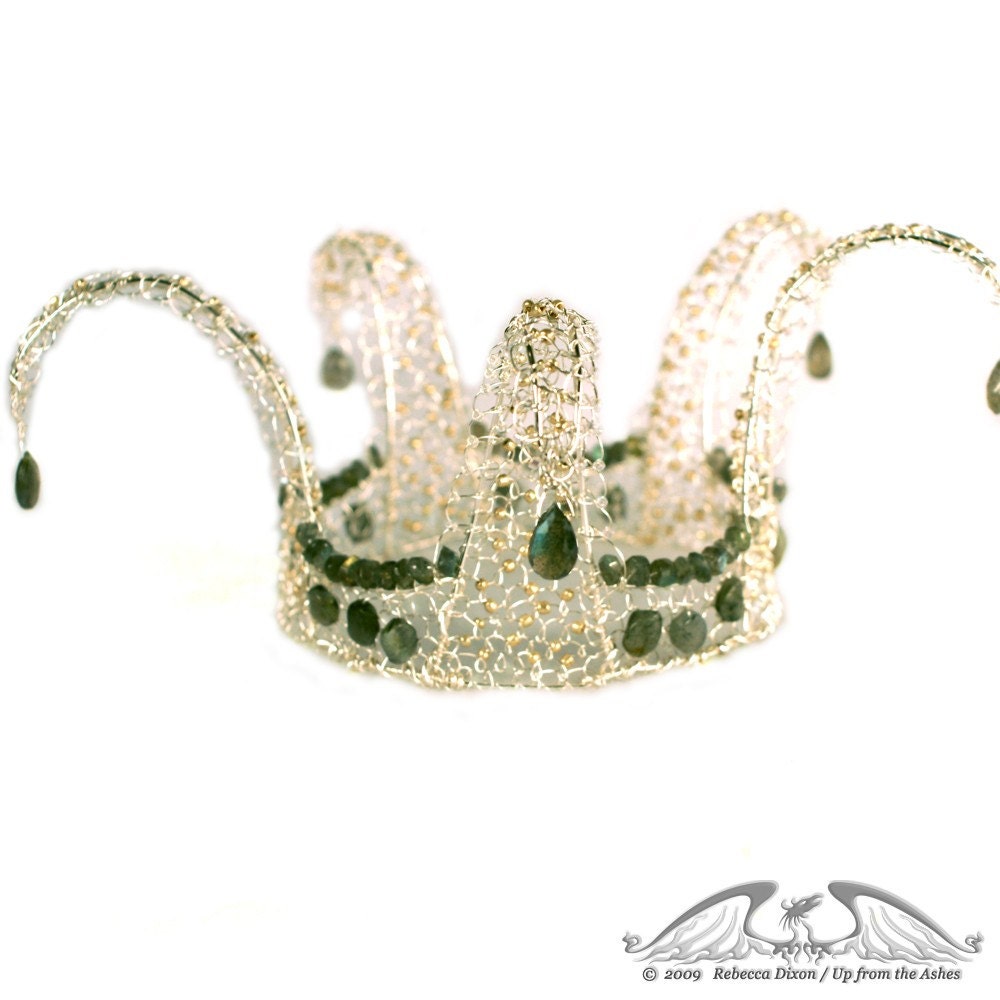 LIQUIDATION SALE Lady Guinevere Silver and Labradorite Mini Crown