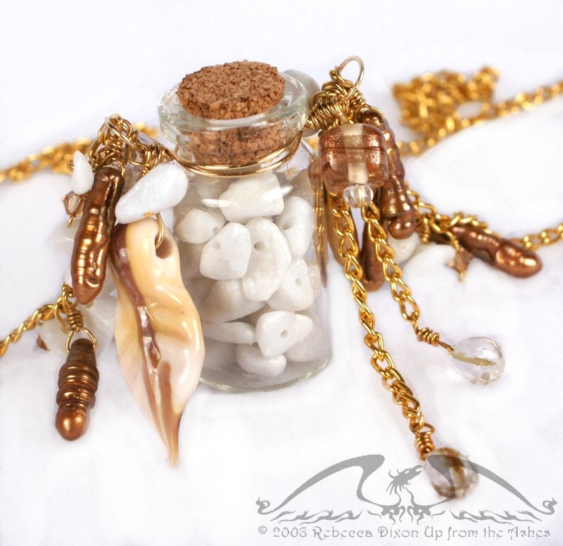 LIQUIDATION SALE White Howlite Vessel Necklace