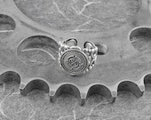 Antiqued Silver Filigree Ring - Delicate Shield of Time by COGnitive Creations