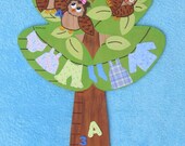 Owls Growth Chart - Nursery Room Decor - Eco Friendly - Wood
