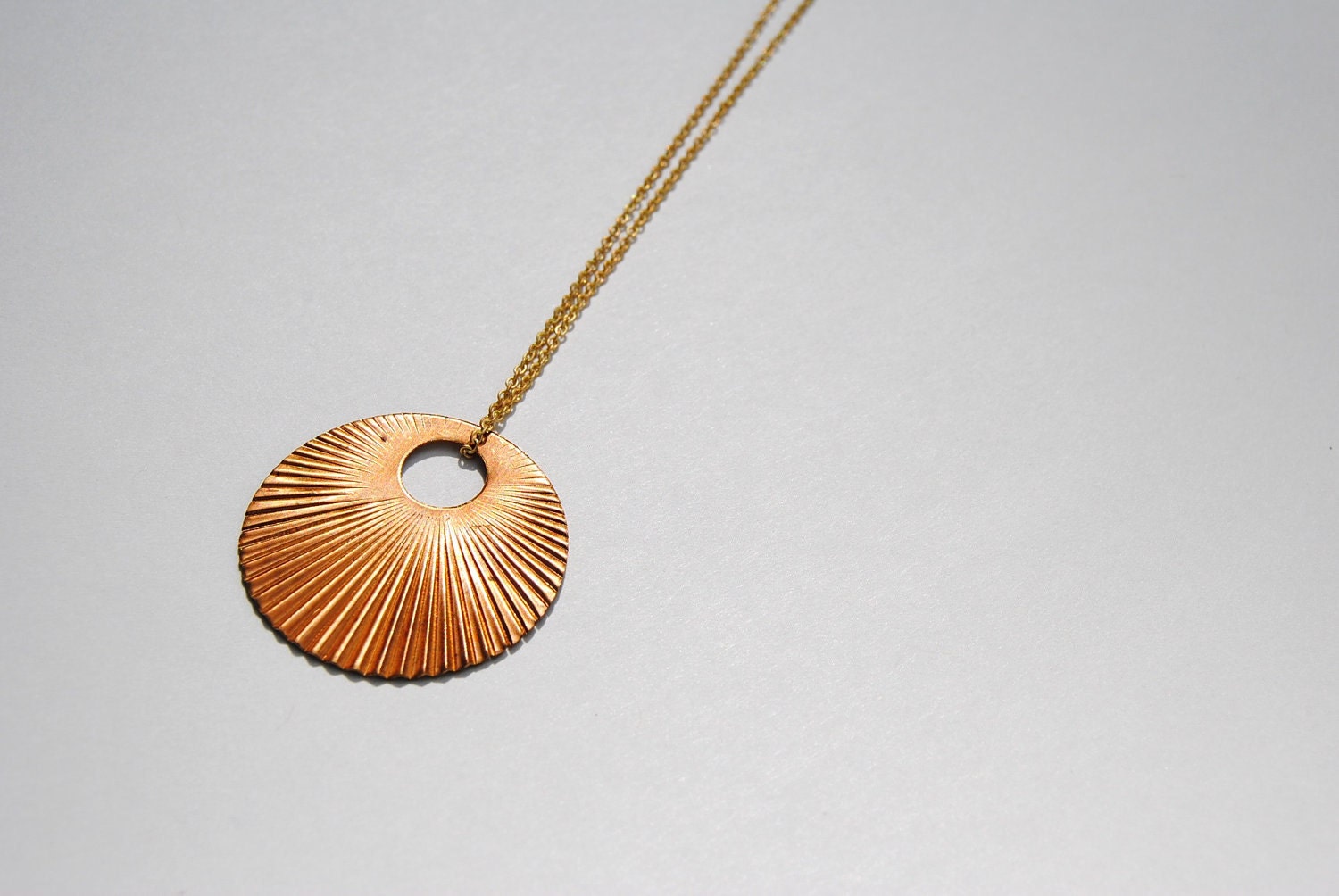 Sunburst Circle Necklace - Handmade Jewelry - Free Shipping in the US - Summer Fashion
