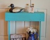 Console Table Small Console Table Teal Skinny Table Skinny Entry Table BLUE Cottage 30X7X30 Farmhouse Table