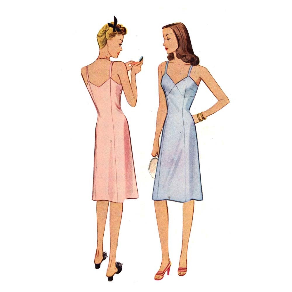40s womens slip lingerie sewing pattern McCalls 5220 Bust 32