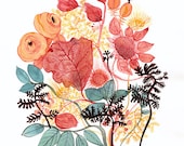 Spring No. 1    Large modern botanical art print