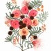 botanical art-flowers, floral-pink -cottage decor-modern-"Spring No. 2" large archival print of original painting, contemporary botanical