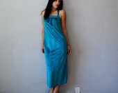 velvet GRECIAN dress / 1970s  HALTER dress