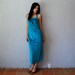velvet GRECIAN dress / 1970s  HALTER dress