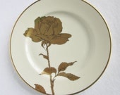 Vintage Fitz and Floyd Golden Rose Salad Plate