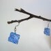 Earrings Made With Security Envelopes - Bright Blue, Cyan & Eco-Chic