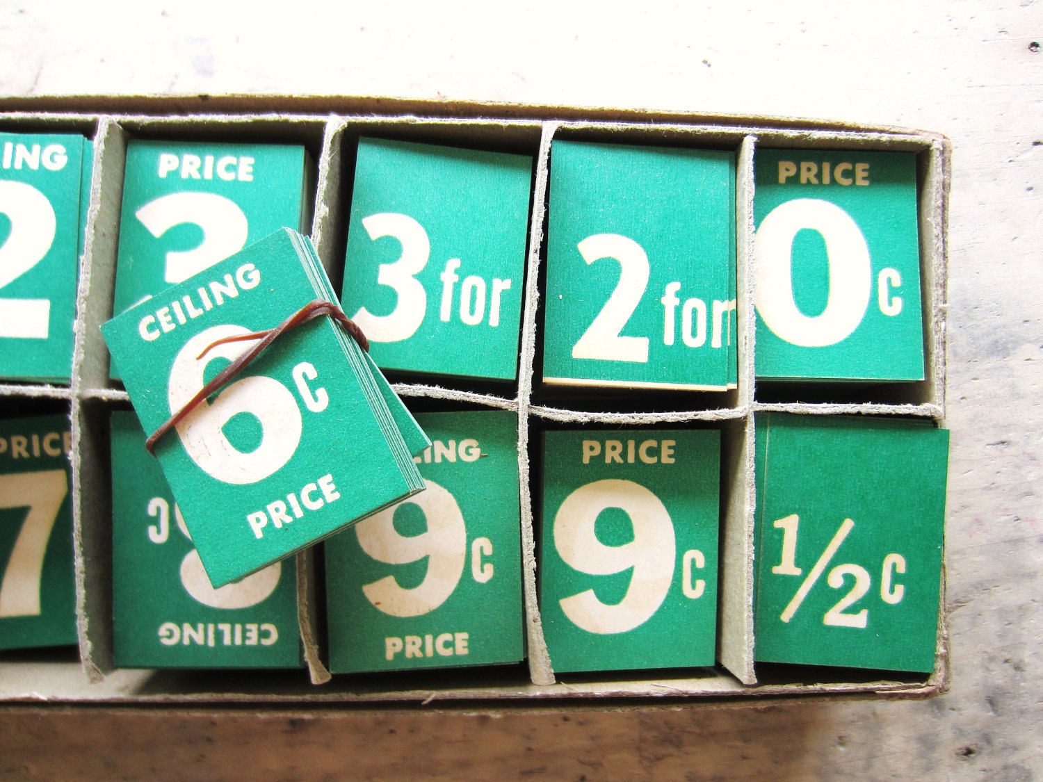Vintage 1940's General Store Price Numbers