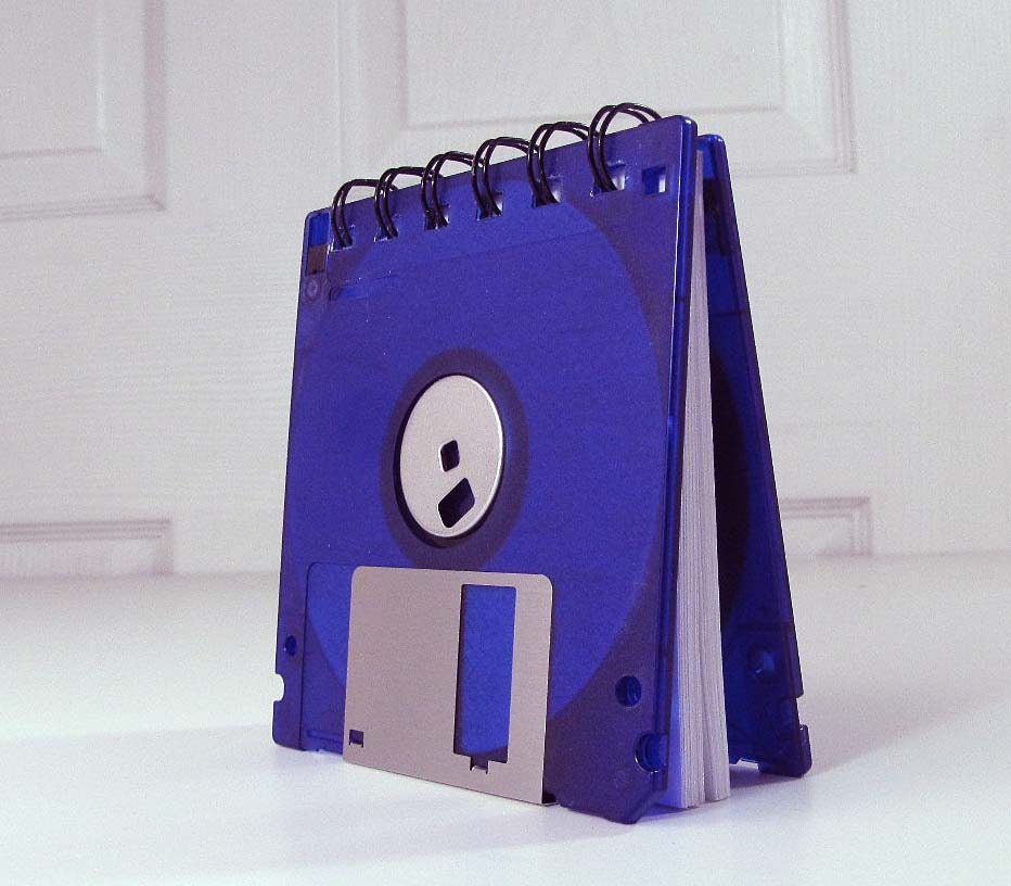 Floppy Disk Notebook Neon Royal Purple Recycled Geek Gear Blank